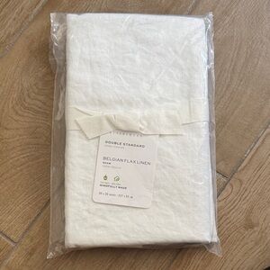 Pottery Barn Belgian Flax Linen Pillow Cover - Cream